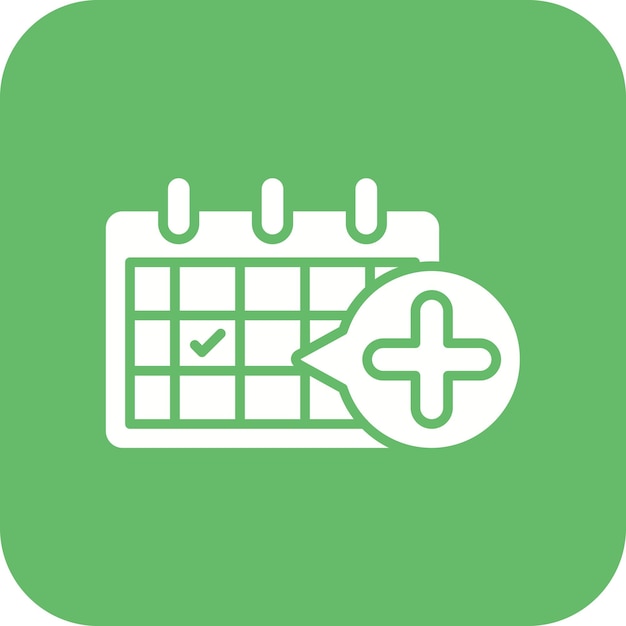 Imagen vectorial del icono de la cita médica Se puede utilizar para la hora y la fecha