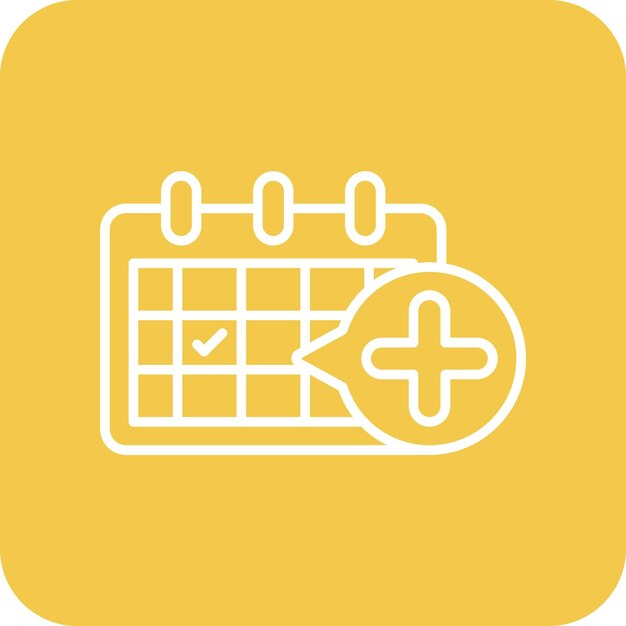 Imagen vectorial del icono de la cita médica Se puede utilizar para la hora y la fecha
