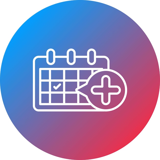Imagen vectorial del icono de la cita médica Se puede utilizar para la hora y la fecha