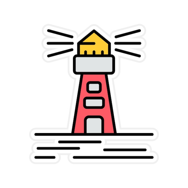 Imagen vectorial del icono de la ciudad costera Se puede usar para Coastline