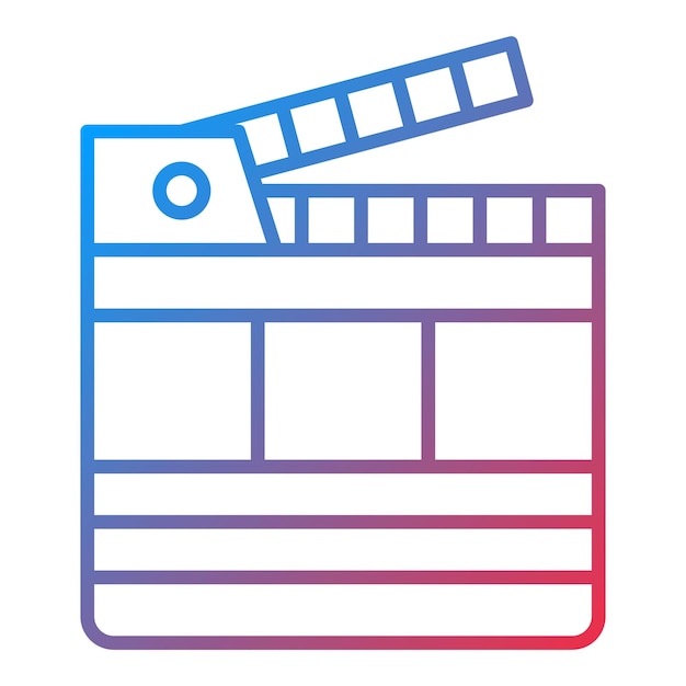 Imagen vectorial del icono de Clapperboard Se puede usar para entretenimiento