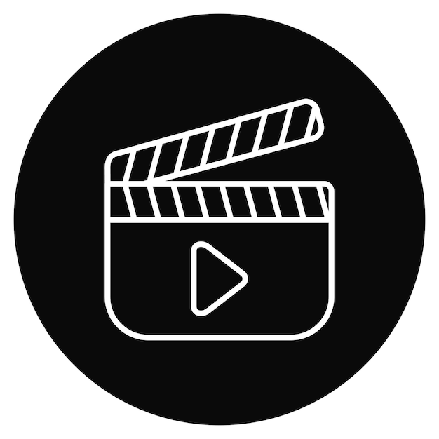 La imagen vectorial del icono de Clapperboard se puede utilizar para la producción de video