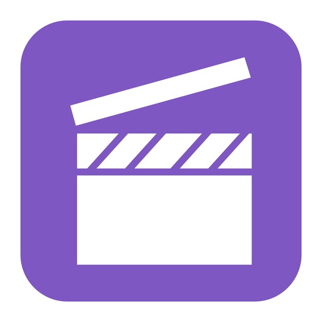 Imagen vectorial del icono de Clapperboard Se puede utilizar para la realización de películas