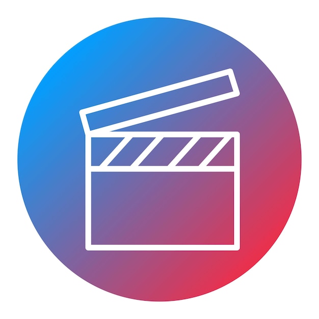 Imagen vectorial del icono de Clapperboard Se puede utilizar para la realización de películas