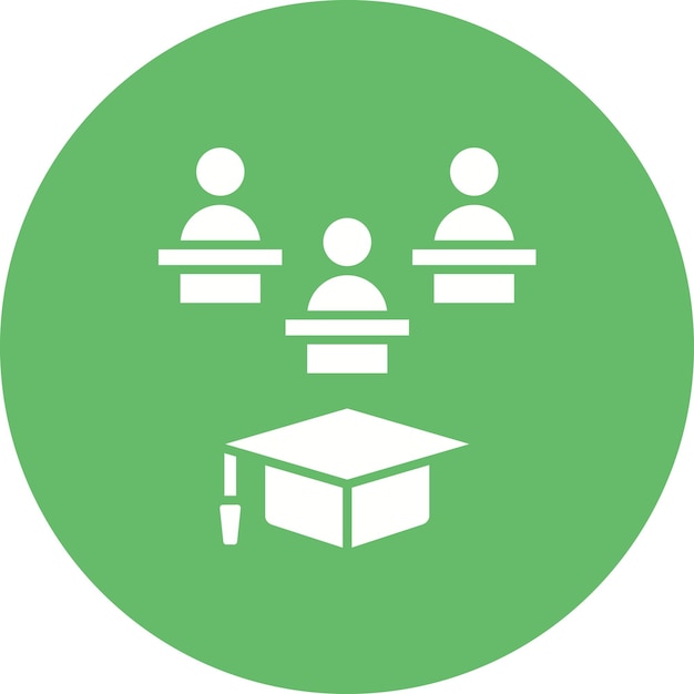 Imagen vectorial del icono de la clase del grupo Se puede utilizar para la educación en línea
