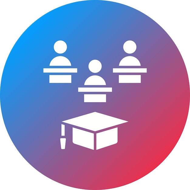 Imagen vectorial del icono de la clase del grupo Se puede utilizar para la educación en línea