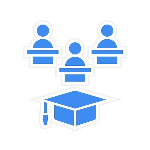 Imagen vectorial del icono de la clase del grupo Se puede utilizar para la educación en línea