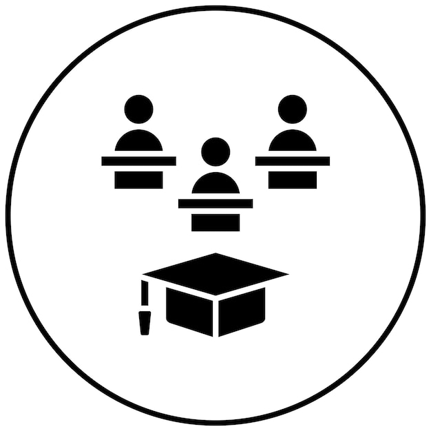 Imagen vectorial del icono de la clase del grupo Se puede utilizar para la educación en línea