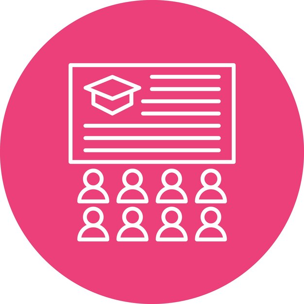 Imagen vectorial del icono de la clase Se puede utilizar para la Universidad