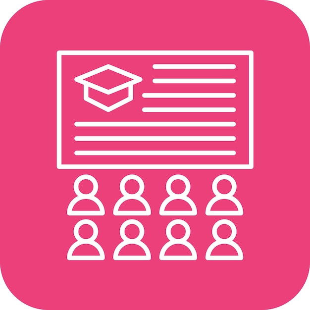 Imagen vectorial del icono de la clase Se puede utilizar para la Universidad