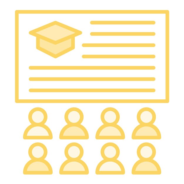 Imagen vectorial del icono de la clase Se puede utilizar para la Universidad