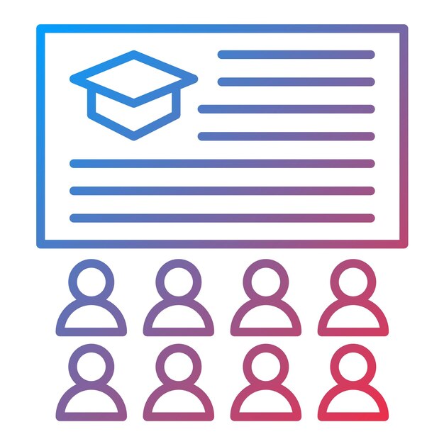 Imagen vectorial del icono de la clase Se puede utilizar para la Universidad