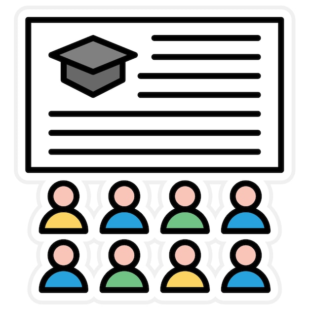Imagen vectorial del icono de la clase Se puede utilizar para la Universidad