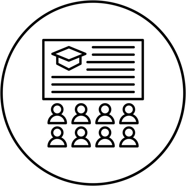 Imagen vectorial del icono de la clase Se puede utilizar para la Universidad