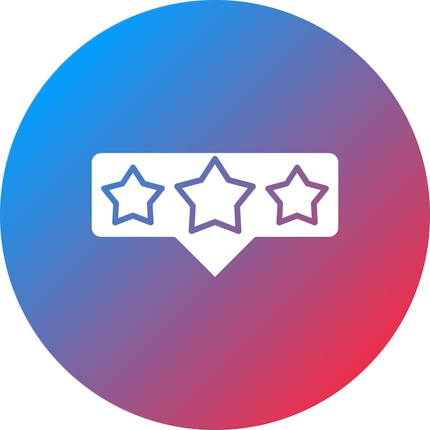 Imagen vectorial del icono de clasificación de estrellas Se puede utilizar para la retroalimentación del cliente
