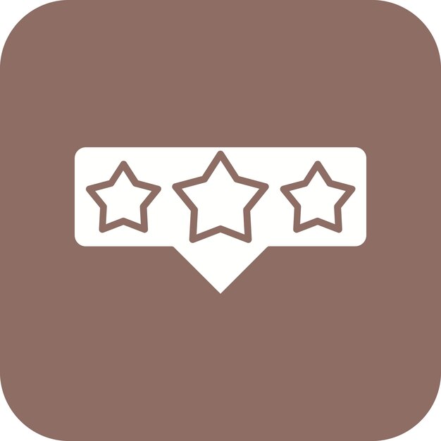 Imagen vectorial del icono de clasificación de estrellas Se puede utilizar para la retroalimentación del cliente