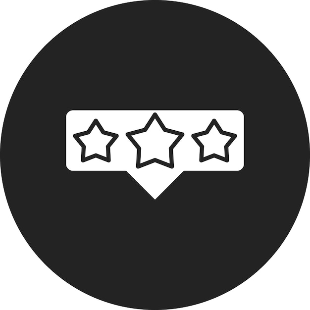 Imagen vectorial del icono de clasificación de estrellas Se puede utilizar para la retroalimentación del cliente