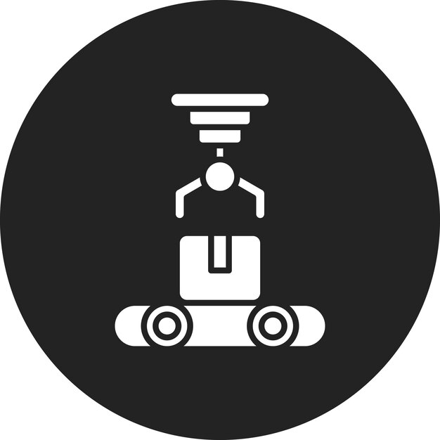 Imagen vectorial de icono de clasificación de producción robótica Se puede utilizar para la agricultura y la jardinería