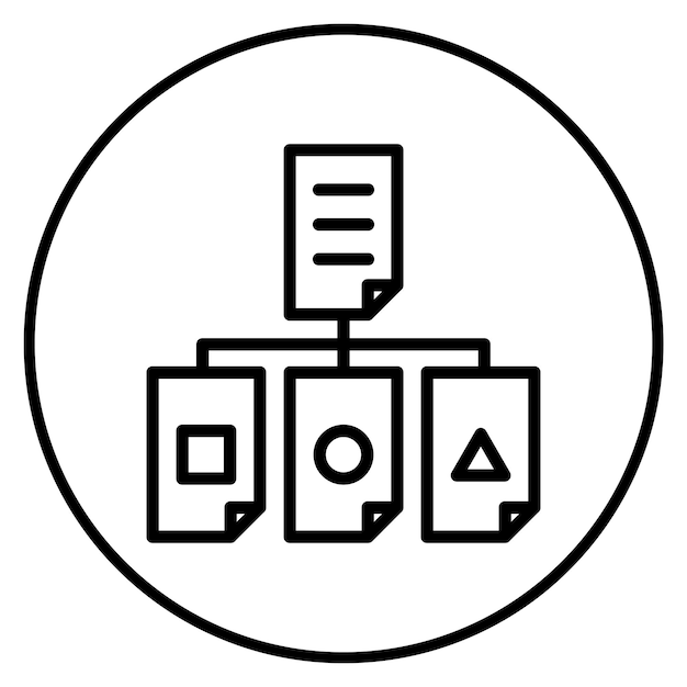 Imagen vectorial de icono de clasificación Se puede utilizar para la ciencia de datos