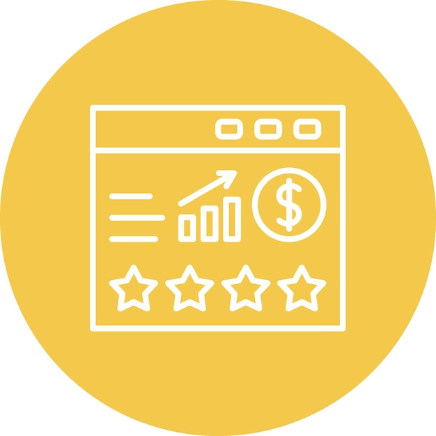 Imagen vectorial del icono de clasificación del sitio web Se puede utilizar para SEO y SEM