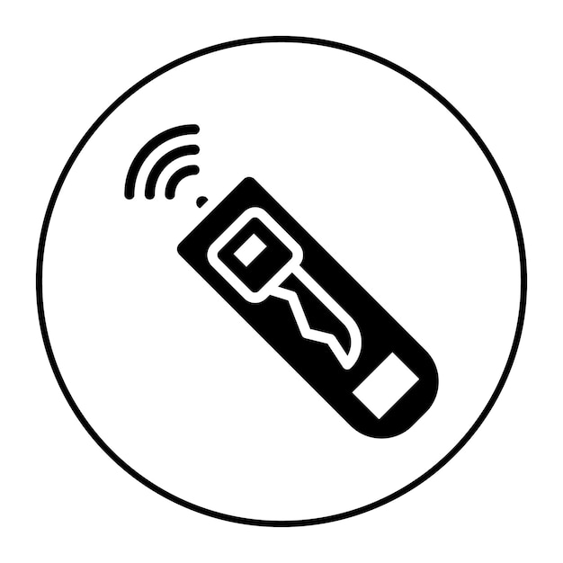 Imagen vectorial del icono de la clave de acceso remoto Se puede utilizar para el trabajo remoto