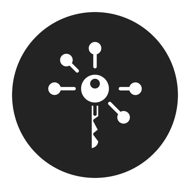 Imagen vectorial de icono de clave cibernética Puede utilizarse para la seguridad de la información