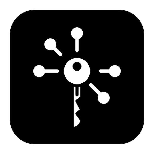 Imagen vectorial de icono de clave cibernética Puede utilizarse para la seguridad de la información