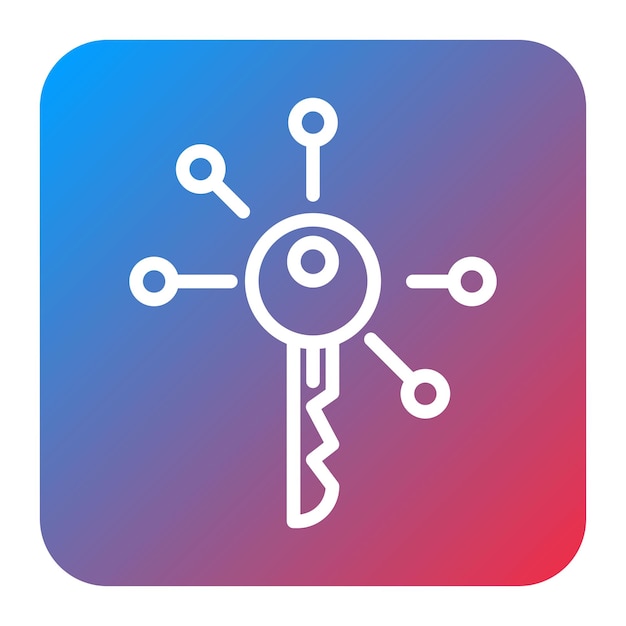 Imagen vectorial de icono de clave cibernética Puede utilizarse para la seguridad de la información