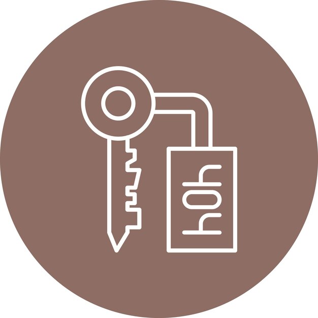 Imagen vectorial del icono clave de la habitación Se puede usar para viajes