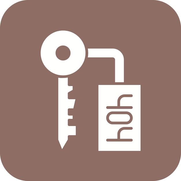 Imagen vectorial del icono clave de la habitación Se puede usar para viajes