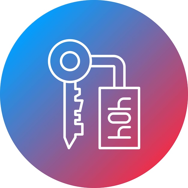 Imagen vectorial del icono clave de la habitación Se puede usar para viajes