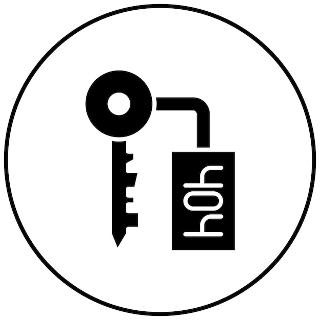 Imagen vectorial del icono clave de la habitación Se puede usar para viajes