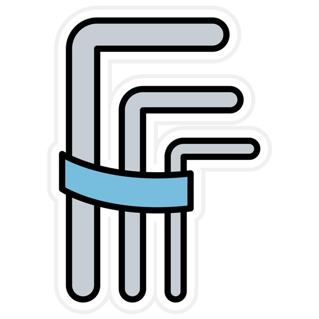 Imagen vectorial de icono de clave hexadecimal Se puede usar para mejoras para el hogar