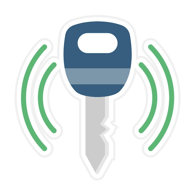 Imagen vectorial de icono de clave inteligente Se puede utilizar para Smart Home