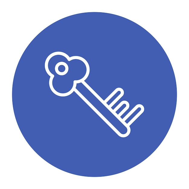 Imagen vectorial del icono clave Puede utilizarse para la seguridad de la información