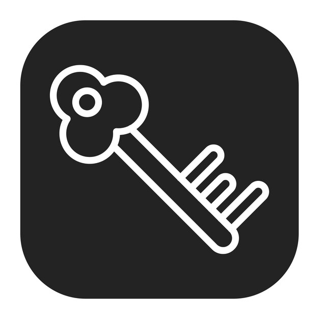 Imagen vectorial del icono clave Puede utilizarse para la seguridad de la información