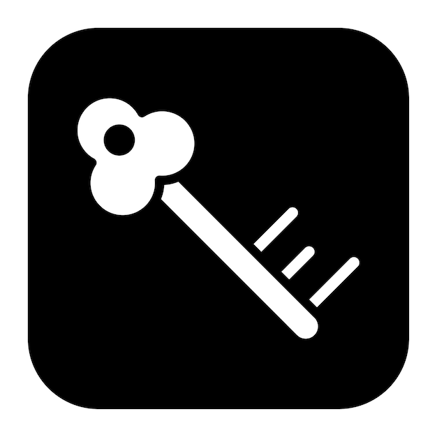 Imagen vectorial del icono clave Puede utilizarse para la seguridad de la información