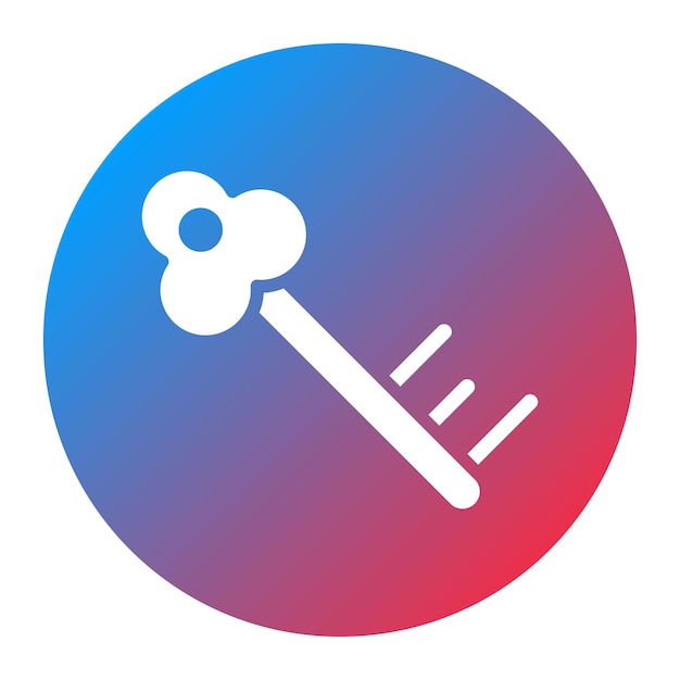 Imagen vectorial del icono clave Puede utilizarse para la seguridad de la información