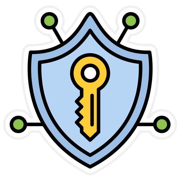 Imagen vectorial de icono de clave de red Puede utilizarse para la seguridad