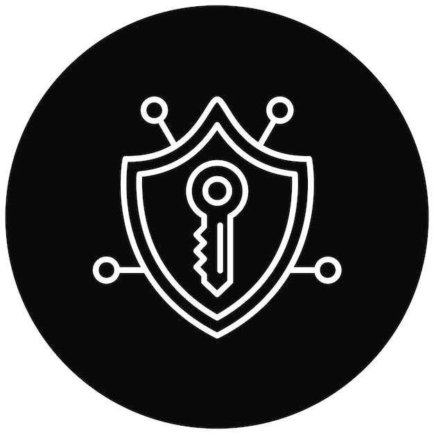 Imagen vectorial de icono de clave de red Puede utilizarse para la seguridad