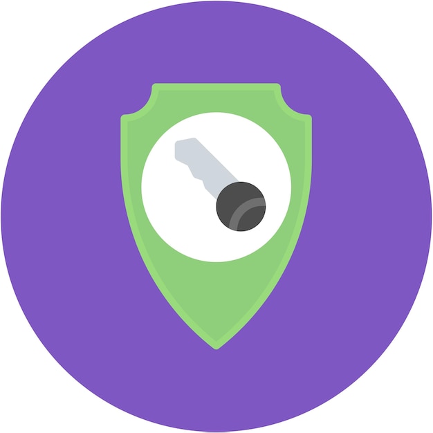 Imagen vectorial del icono de la clave de seguridad Se puede utilizar para el espacio de coworking