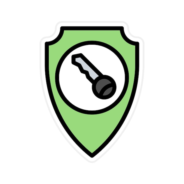 Imagen vectorial del icono de la clave de seguridad Se puede utilizar para el espacio de coworking