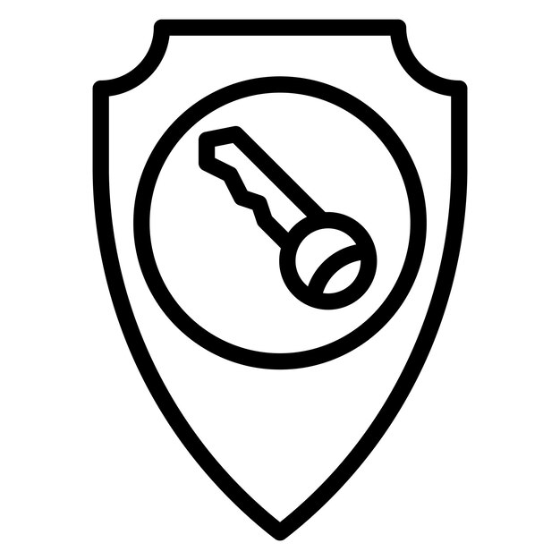 Imagen vectorial del icono de la clave de seguridad Se puede utilizar para el espacio de coworking