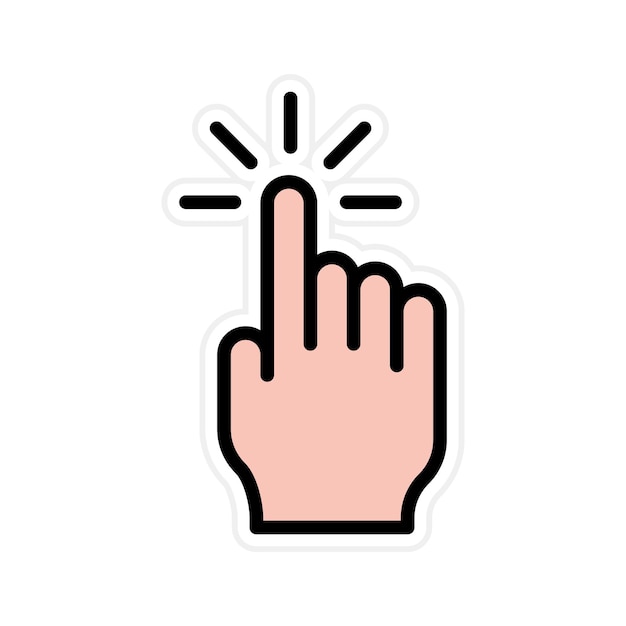 Imagen vectorial de icono de clics Se puede utilizar para el video blog