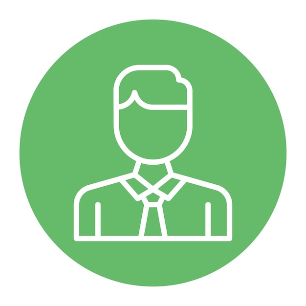 Imagen vectorial del icono del cliente masculino Se puede utilizar para la Agencia de Relaciones Públicas