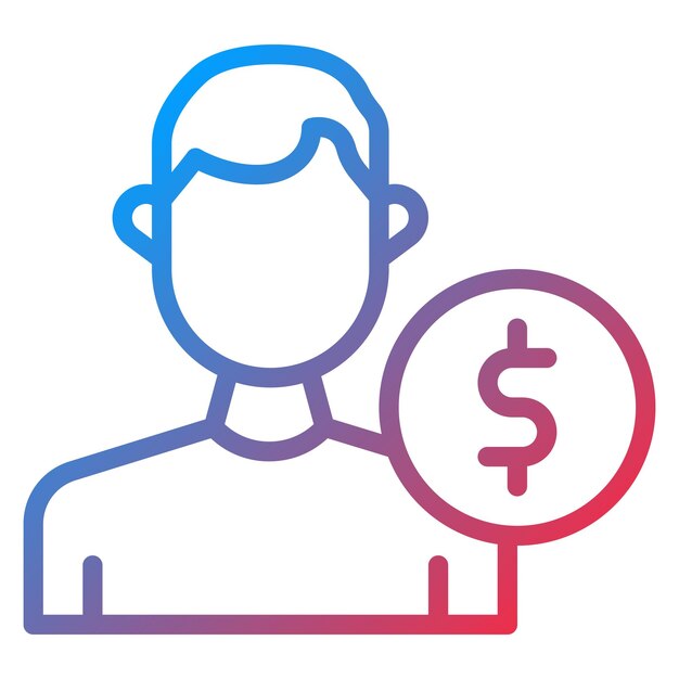 Imagen vectorial del icono del cliente masculino Se puede utilizar para la investigación de delitos