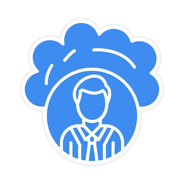 Imagen vectorial del icono del cliente de la nube Se puede utilizar para el alojamiento web