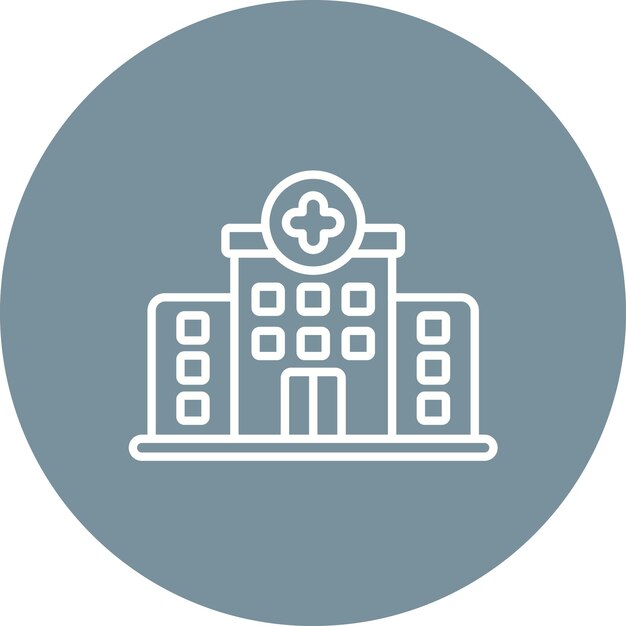 Imagen vectorial del icono de la clínica Se puede usar para donaciones