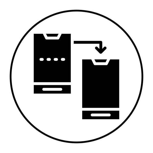 Imagen vectorial de icono de clonación de teléfono Se puede utilizar para la investigación de delitos