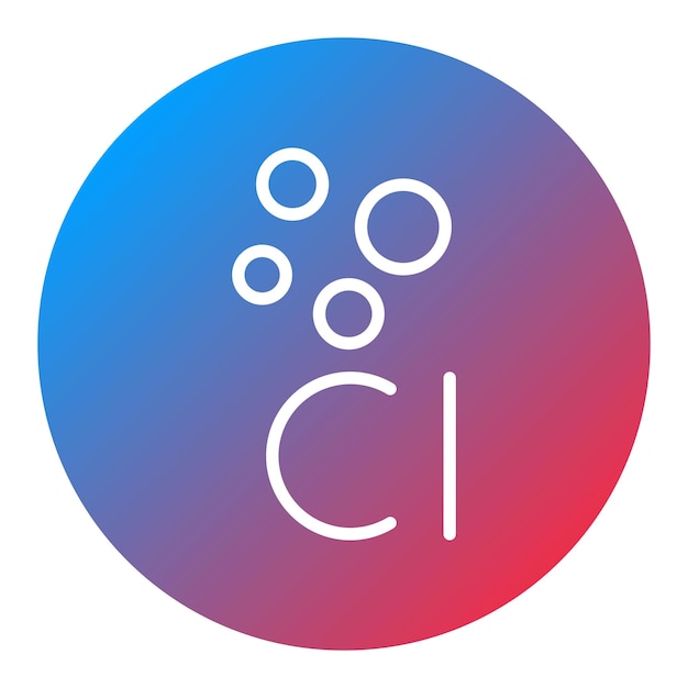 Imagen vectorial del icono de cloro Se puede utilizar para la lavandería
